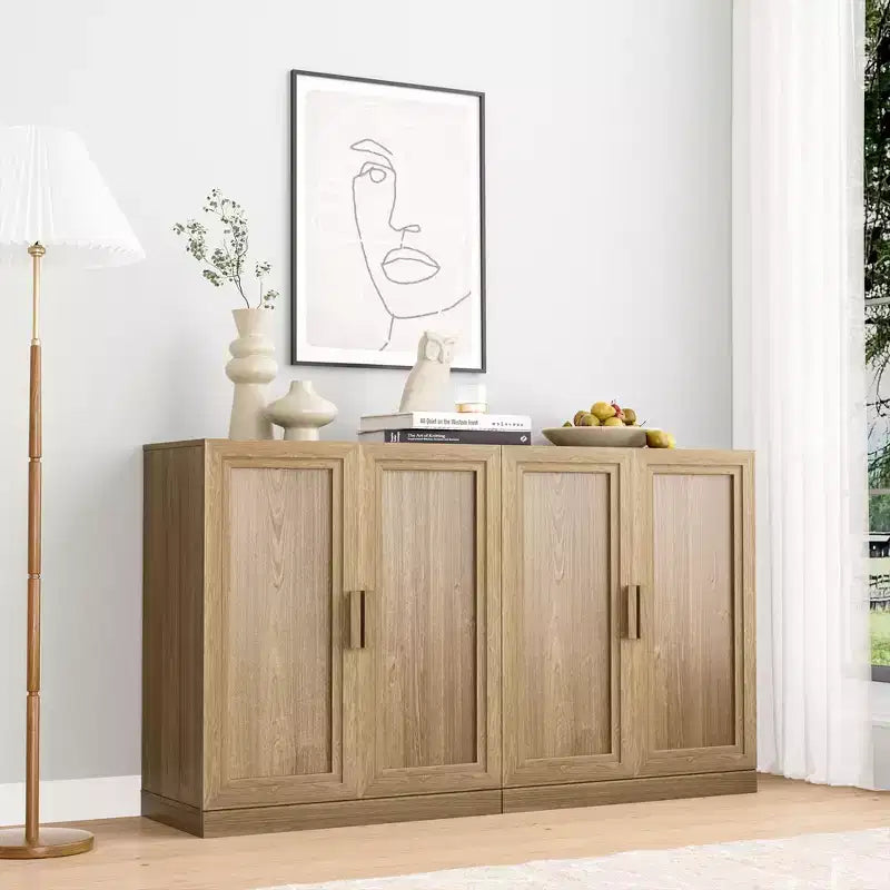 Meuble de rangement d'appoint - Organisateur polyvalent avec étagères réglables et gestion des câbles