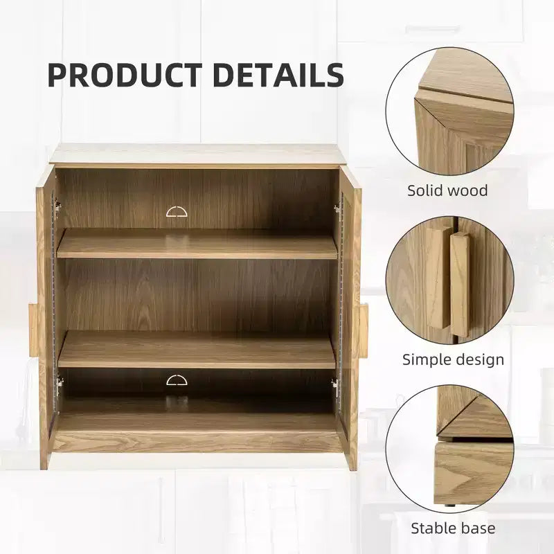 Meuble de rangement d'appoint - Organisateur polyvalent avec étagères réglables et gestion des câbles