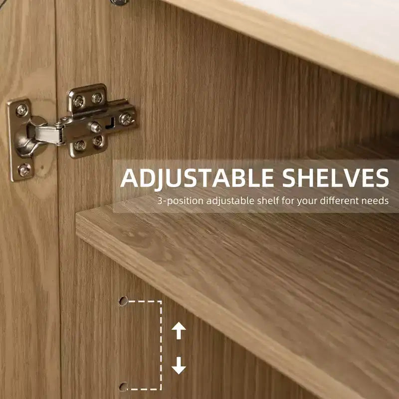 Meuble de rangement d'appoint - Organisateur polyvalent avec étagères réglables et gestion des câbles
