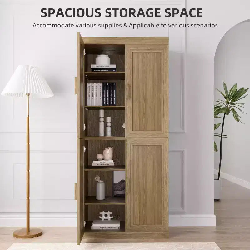 Meuble de rangement d'appoint - Organisateur polyvalent avec étagères réglables et gestion des câbles