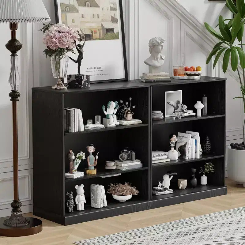 Meuble de rangement d'appoint - Organisateur polyvalent avec étagères réglables et gestion des câbles