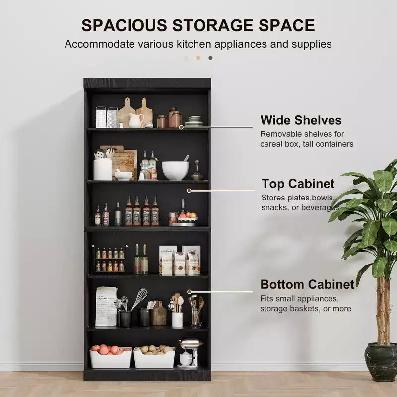Meuble de rangement d'appoint - Organisateur polyvalent avec étagères réglables et gestion des câbles