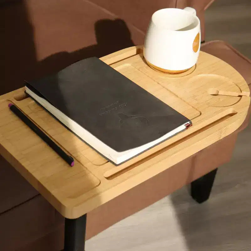 Table plateau en C, petite table d'appoint pour manger sur le canapé, plateau rotatif à 360° et réglable en hauteur, table d'appoint pour salon