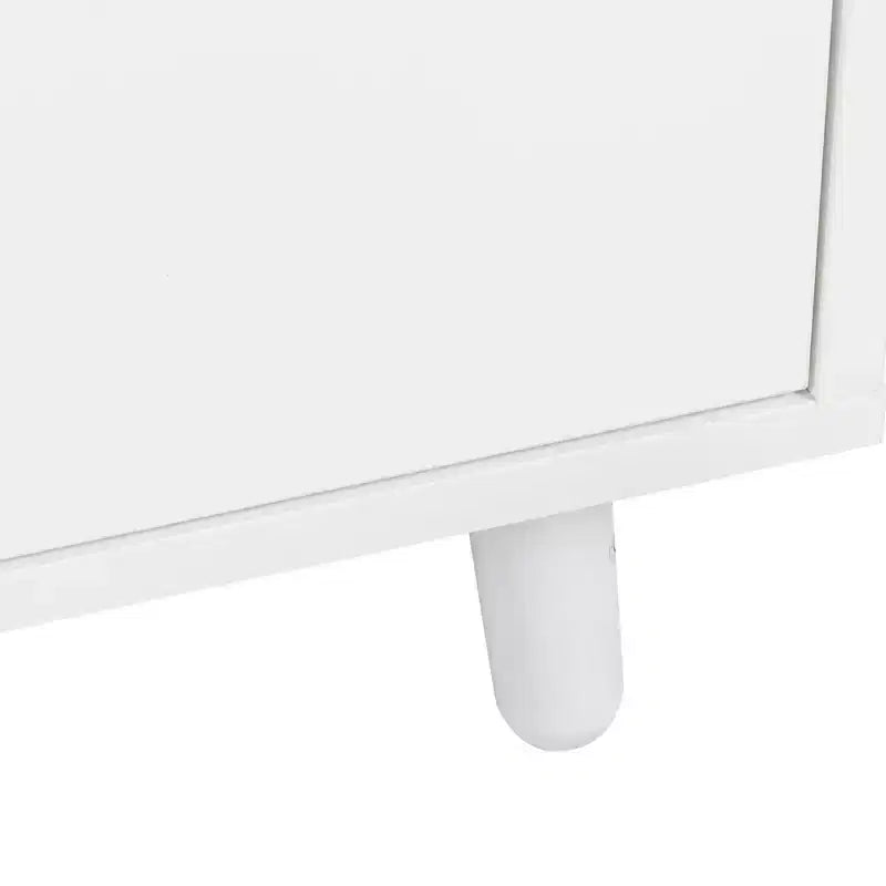 Buffet de cuisine 63W, armoire de rangement pour garde-manger, avec tiroirs, crochets de suspension et étagère à micro-ondes, blanc-ModernLuxe