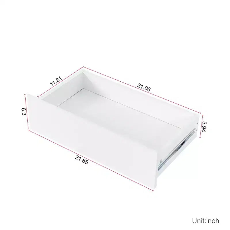 Buffet de cuisine 63W, armoire de rangement pour garde-manger, avec tiroirs, crochets de suspension et étagère à micro-ondes, blanc-ModernLuxe