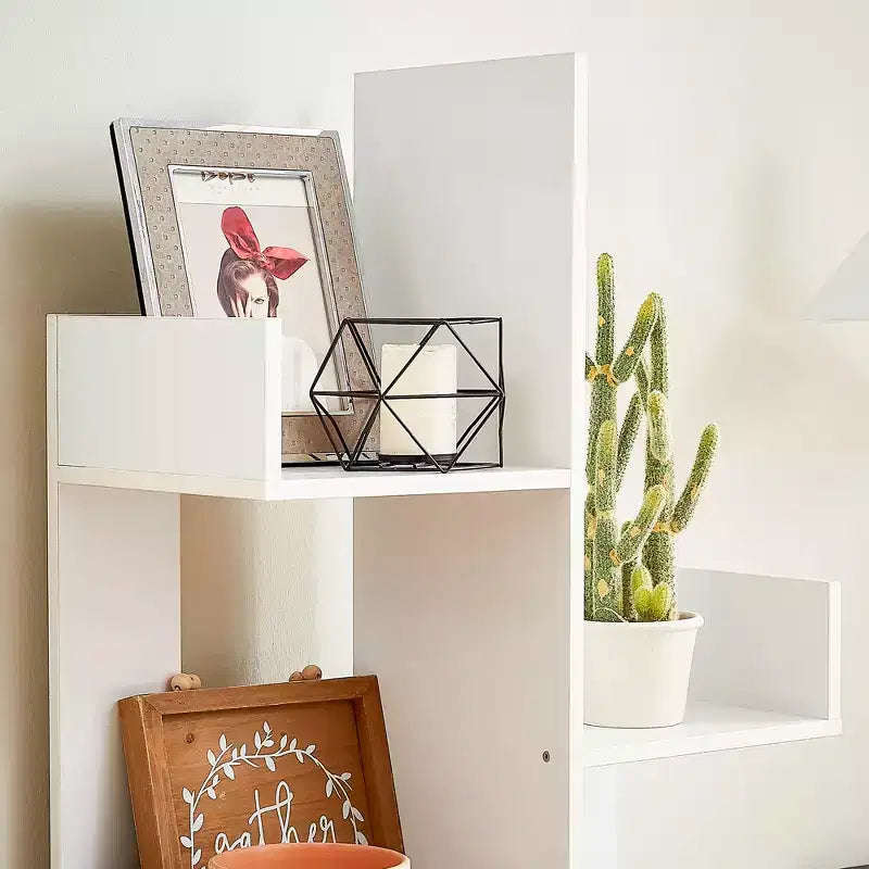 Bibliothèque arbre, 8 étagères géométriques en bois, présentoir, étagères en forme d'arbre, organisateur pour salon, bureau à domicile