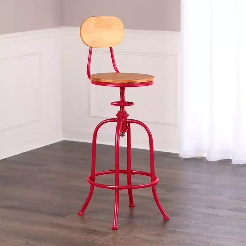 Le tabouret réglable à roulettes avec dossier –