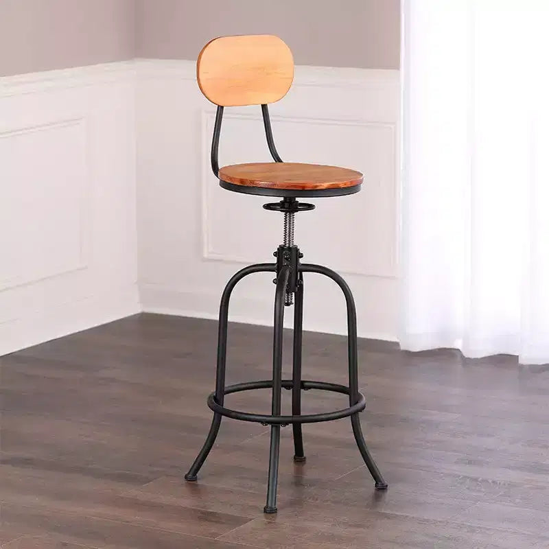 Le tabouret réglable à roulettes avec dossier –