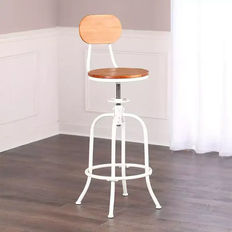Le tabouret réglable à roulettes avec dossier –