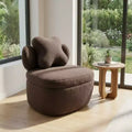 COZONY 360 Swivel Armchair with Hidden Storage, Ergonomic Bucket Chair with Plush Upholstery for Living Room, Bedroom & Office