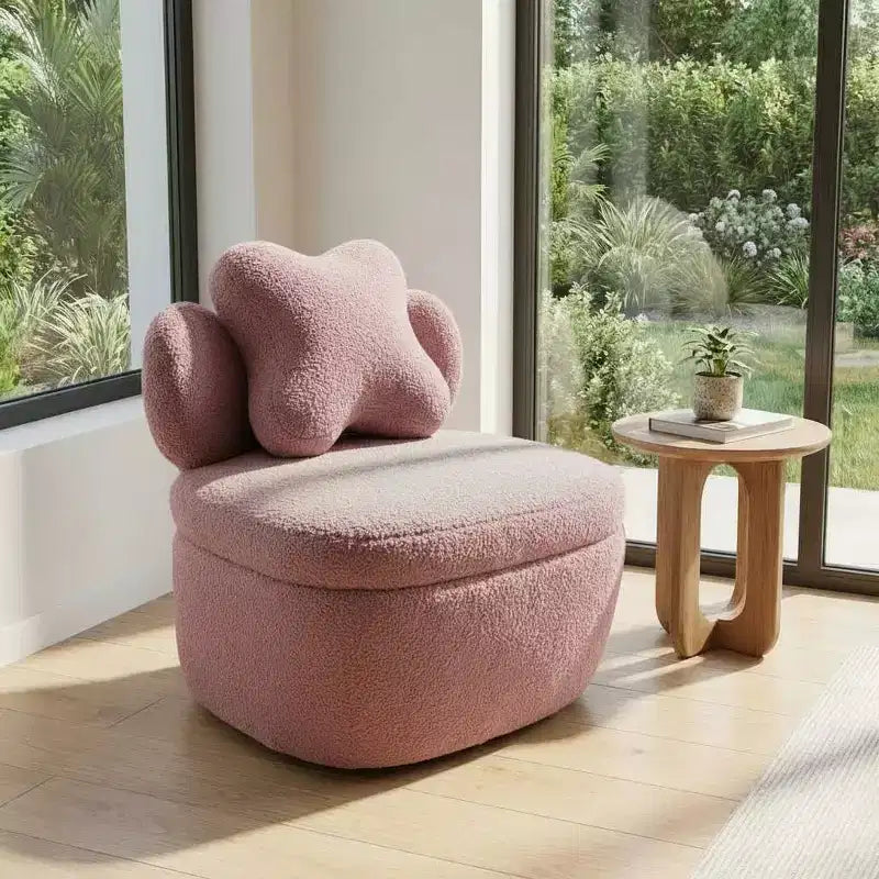 Fauteuil pivotant à 360° avec rangement dissimulé, fauteuil baquet ergonomique avec revêtement moelleux pour salon, chambre et bureau