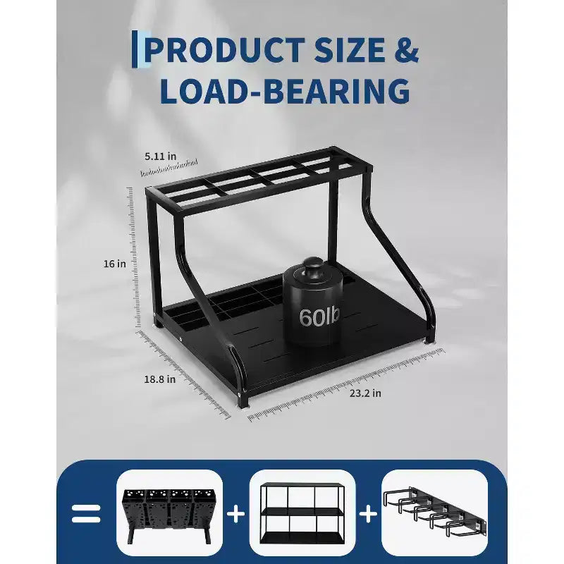 Support de rangement, porte-skis autoportant pour 4 paires de skis, bâtons, bottes, casque et organisateur pour garage, sous-sol, maison, 23x19x16 po