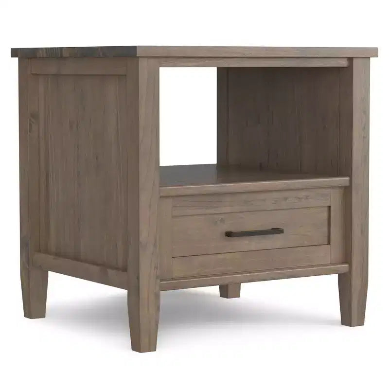 Cantina SOLID WOOD 20 inch Wide Rectangle Transitional End Table