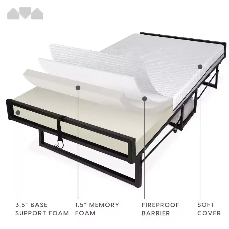 Lit pliant présidentiel de luxe avec matelas