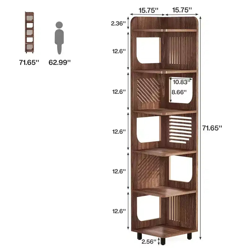 Étagère de rangement moderne de 183 cm