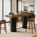 GDFStudio Joyce Modern 71 Woodgrain Bar Height Table