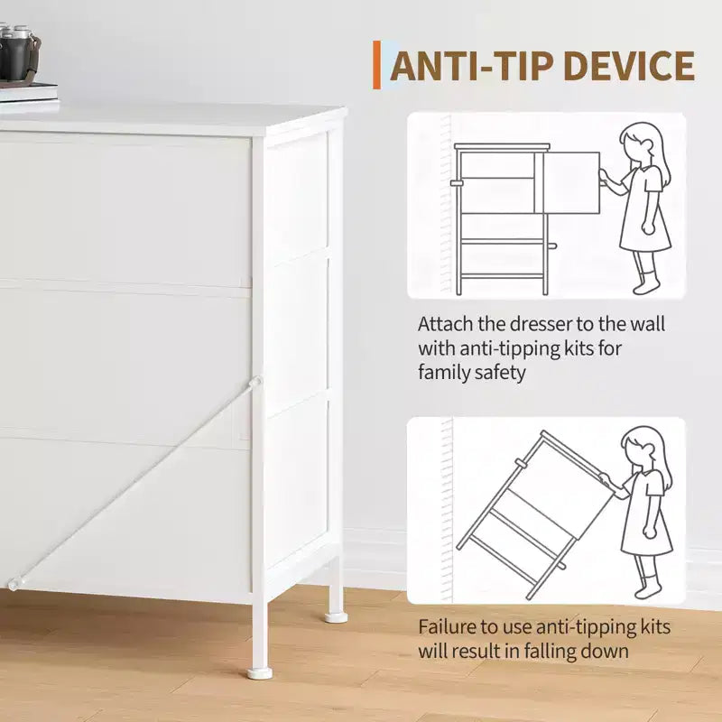 Commode avec 12 tiroirs en tissu et station de charge | Meuble TV extra large pour téléviseurs de 65 à 80 pouces, meuble de rangement pour salon, chambre
