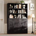 Garvee 71in Tall Bookcase with 2 Drawers & 4 Doors, 6-Tier 47in Wide Large Modern Bookshelf Storage Cabinet with Shelves for Home Living Room Office
