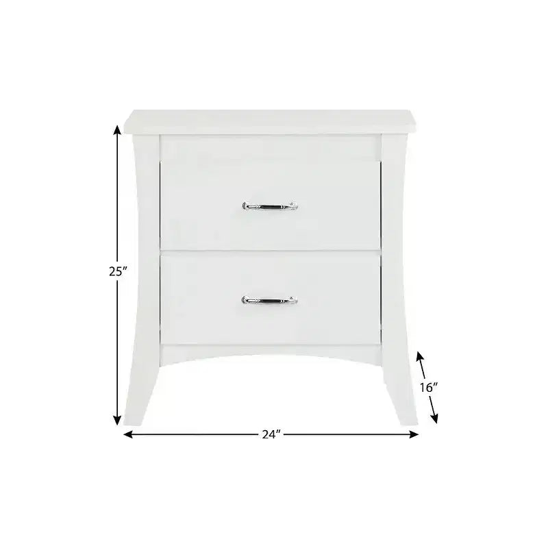 Table de chevet en bois à deux tiroirs